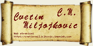 Cvetin Miljojković vizit kartica